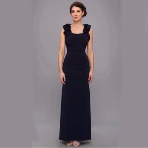 Laundry by Shelli Segal | NWT Stunning Navy Blue Ruffle Formal Dress-Size 10